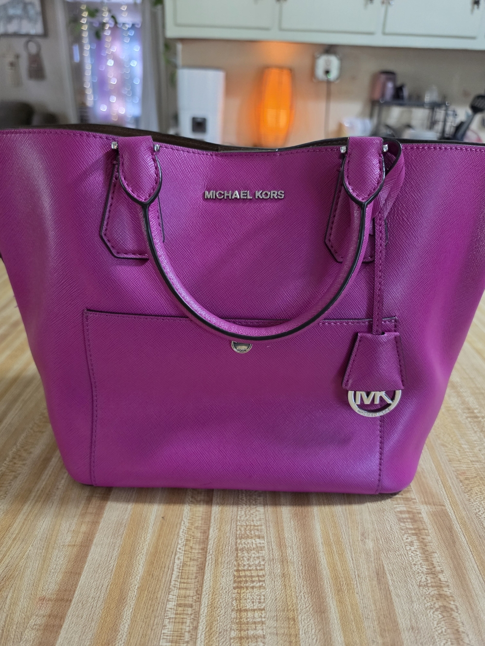 Michael Kors Fuchsia Saffiano Leather Tote